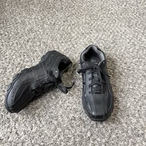 Skechers Men’s Diameter Murilo Shoe Black Leather Lace Up Sneakers Size 8.5 New